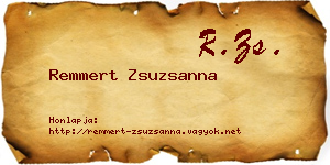Remmert Zsuzsanna névjegykártya